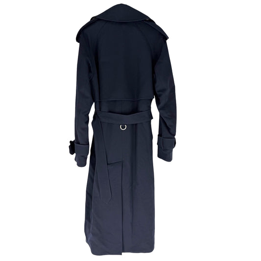 BURBERRY バーバリー トレンチコート ロングコート アウター アパレル 服 8003619 ネイビー 紺 冬 ウール レディース【中古品】