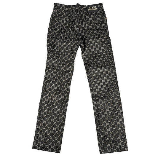 GUCCI グッチ デニムパンツ 総柄 GG アパレル ボトムス デニム 服 30 623953 インディゴ コットン メンズ【中古品】