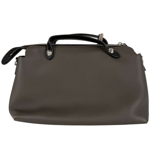 FENDI フェンディ 2WAY バイザウェイ ミディアム ハンドバッグ ショルダーバッグ 8BL146 レザー グレー系 シルバー金具 レディース【中古品】