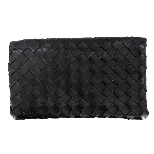 BOTTEGAVENETA ボッテガヴェネタ クラッチバッグ イントレチャート レザー ブラック 黒 ゴールド金具 メンズ【中古品】