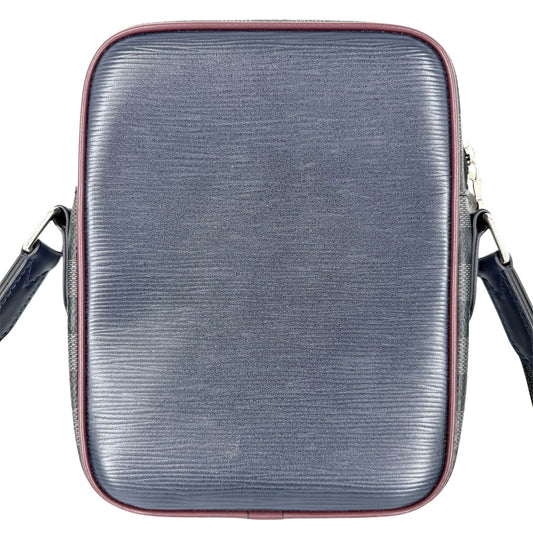 LOUIS VUITTON ルイヴィトン ショルダーバッグ ダヌーブ M55100 ダミエグラフィットキャンバス ブラック 黒 イエロー シルバー金具 メンズ【中古品】