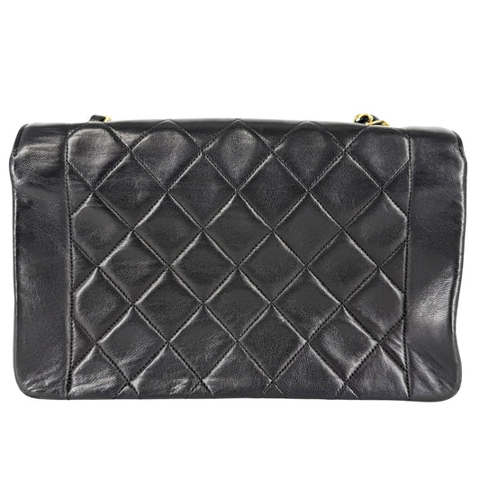 CHANEL シャネル ショルダーバッグ チェーンショルダーバッグ ココマーク ラムスキン ブラック 黒 ゴールド金具 レディース【中古品】