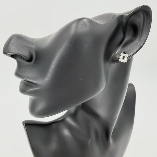CARTIER カルティエ ピアス 2C アントルラセ 18金WG Au750 ジュエリー アクセサリー K18ホワイトゴールド ダイヤモンド レディース 約2.3g【中古品】