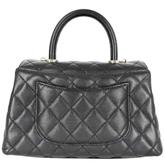 CHANEL シャネル 2WAY マトラッセ ココハンドル ハンドバッグ ショルダーバッグ チェーンショルダー ターンロック A92990 キャビアスキン ブラック 黒 ゴールド金具 レディース【中古品】