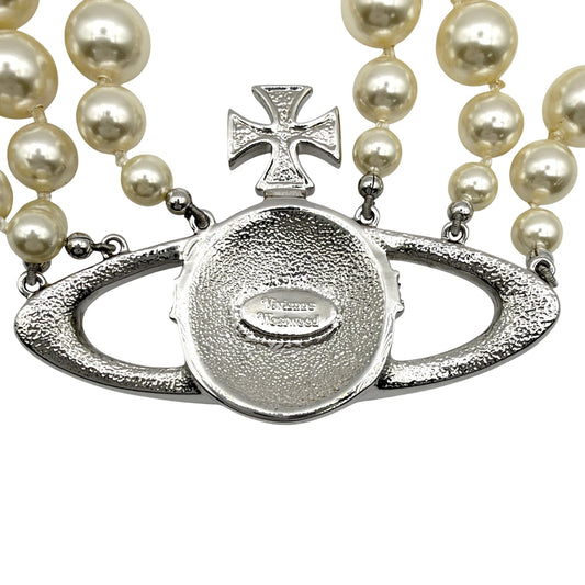 Vivienne Westwood ヴィヴィアンウエストウッド ネックレス パール アクセサリー チョーカー フェイクパール レディース 約141.6g【中古品】