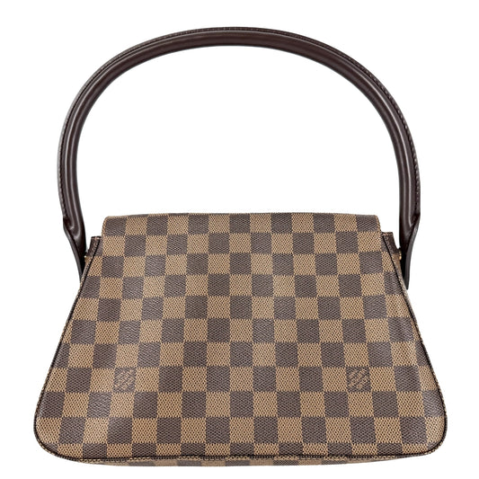 LOUIS VUITTON ルイヴィトン ハンドバッグ ミニ・ルーピング スペシャルオーダー M51148 ダミエキャンバス ブラウン 茶 レディース【中古品】