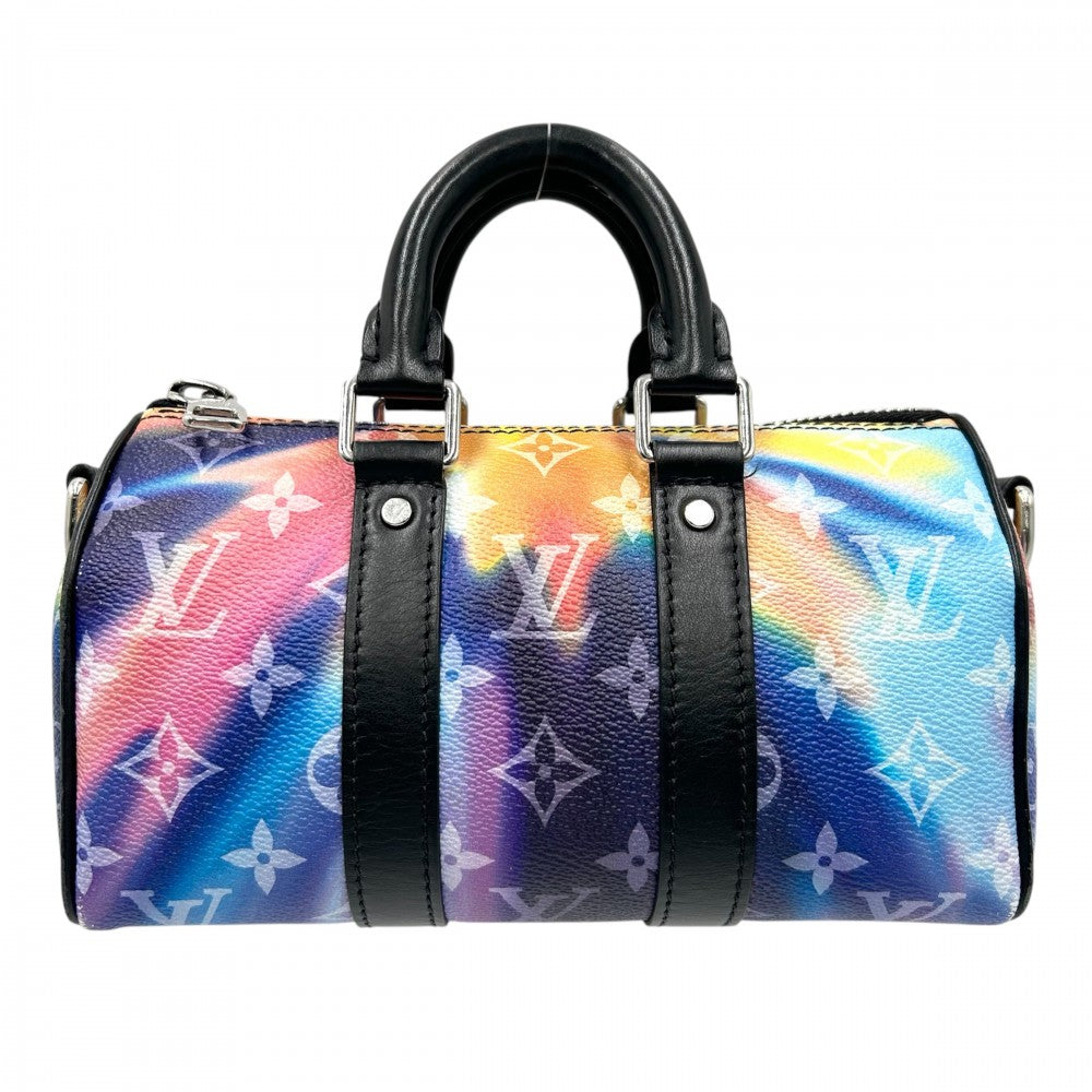【開店SALE】 LOUIS VUITTON ルイヴィトン ハンドバッグ モノグラムサンセット キーポルXS ミニバッグ ミニバッグ 鞄 かばん M80953 ブラック 黒 マルチカラー ブラック金具 メンズ【中古品】