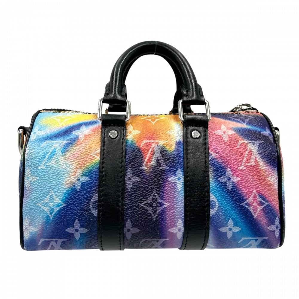 【開店SALE】 LOUIS VUITTON ルイヴィトン ハンドバッグ モノグラムサンセット キーポルXS ミニバッグ ミニバッグ 鞄 かばん M80953 ブラック 黒 マルチカラー ブラック金具 メンズ【中古品】