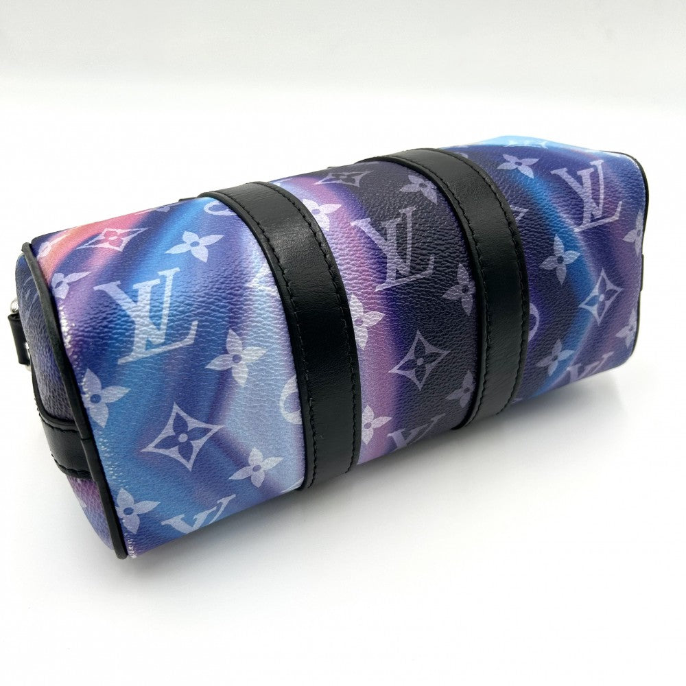 【開店SALE】 LOUIS VUITTON ルイヴィトン ハンドバッグ モノグラムサンセット キーポルXS ミニバッグ ミニバッグ 鞄 かばん M80953 ブラック 黒 マルチカラー ブラック金具 メンズ【中古品】