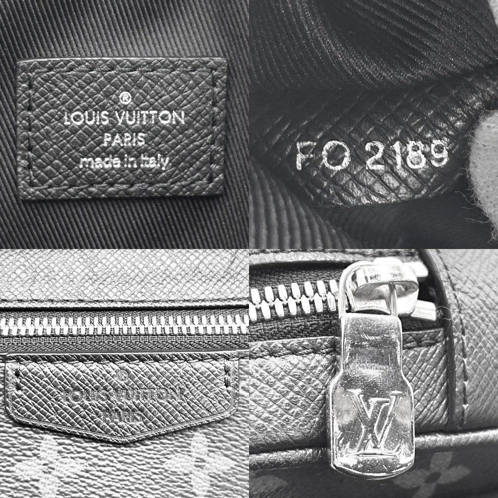 【開店SALE】 LOUIS VUITTON ルイヴィトン ボディバッグ モノグラムエクリプス バムバッグアウトドア タイガラマ ウエストポーチ ブラック 黒 かばん 鞄 M30245 ノワール シルバー金具 メンズ【中古品】