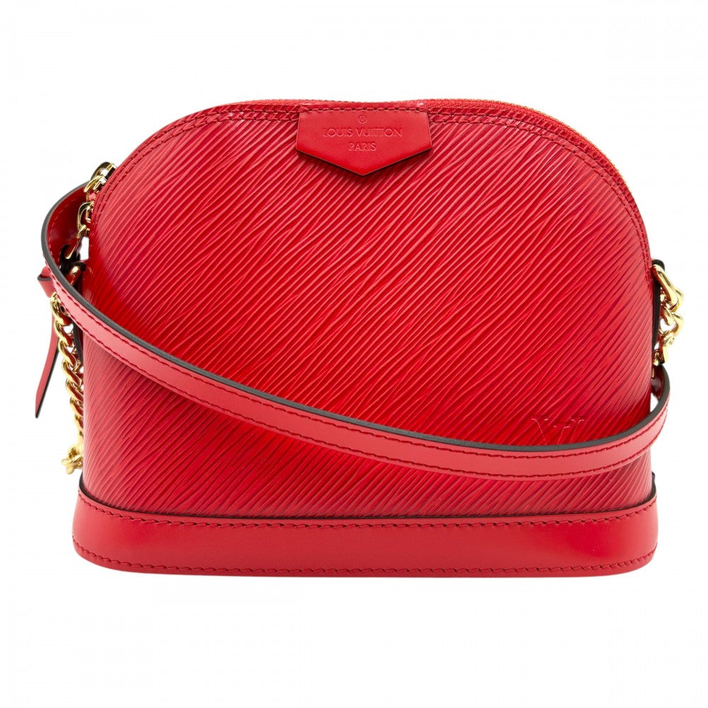 LOUIS VUITTON ルイヴィトン ショルダーバッグ エピ アルマミニチェーン 小さめ ミニバッグ レッド 赤 かばん 鞄 M51404 コクリコ ゴールド金具 レディース【中古品】