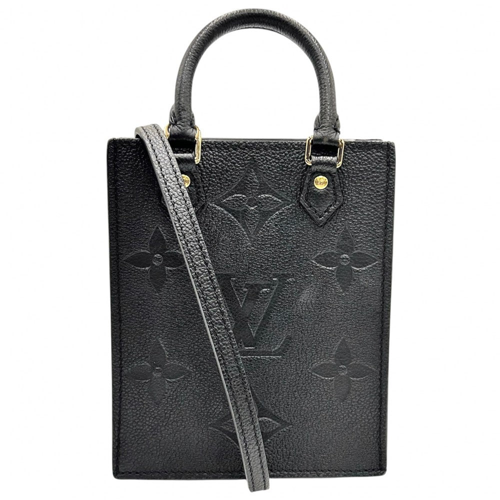 【開店SALE】 LOUIS VUITTON ルイヴィトン 2WAY モノグラムアンプラント プティットサックプラ ミニショルダーバッグ ハンドバッグ ポシェット ブラック 黒 M80478 ノワール ゴールド金具 レディース【中古品】