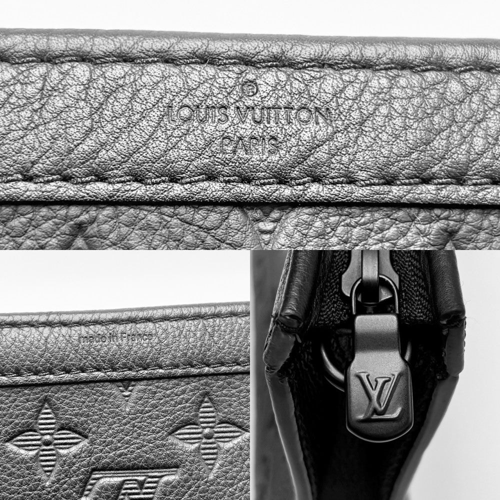 LOUIS VUITTON ルイヴィトン ショルダーバッグ モノグラムシャドウ ガストン・ウェアラブル ウォレット クラッチバッグ 2WAY M81115 ブラック 黒 ブラック金具 メンズ【中古品】