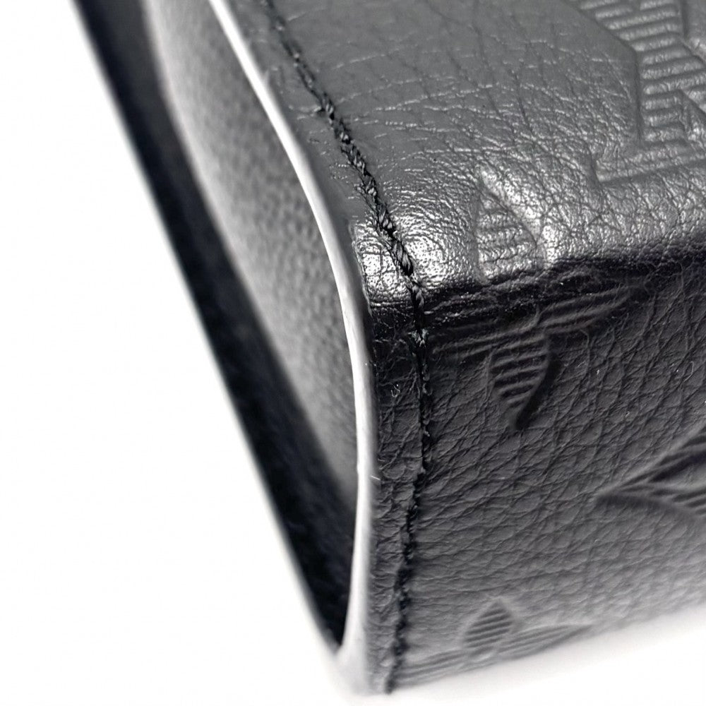 LOUIS VUITTON ルイヴィトン ショルダーバッグ モノグラムシャドウ ガストン・ウェアラブル ウォレット クラッチバッグ 2WAY M81115 ブラック 黒 ブラック金具 メンズ【中古品】