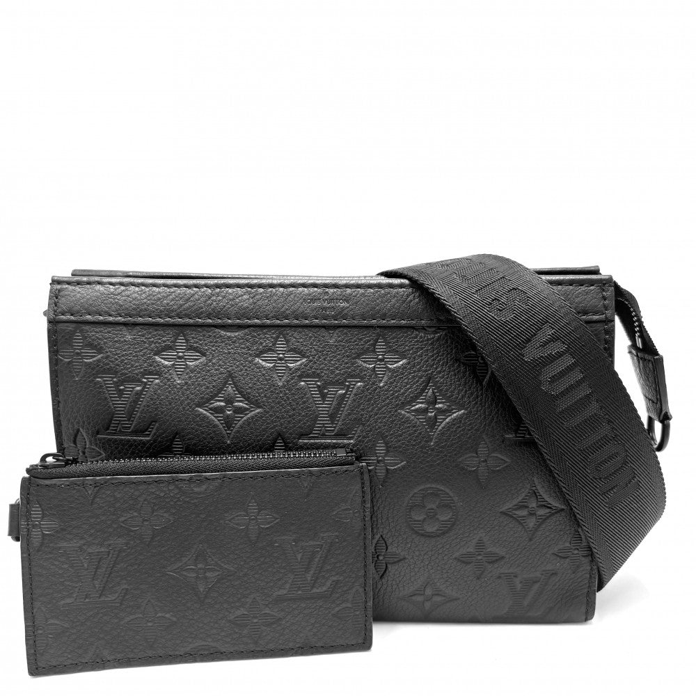 LOUIS VUITTON ルイヴィトン ショルダーバッグ モノグラムシャドウ ガストン・ウェアラブル ウォレット クラッチバッグ 2WAY M81115 ブラック 黒 ブラック金具 メンズ【中古品】