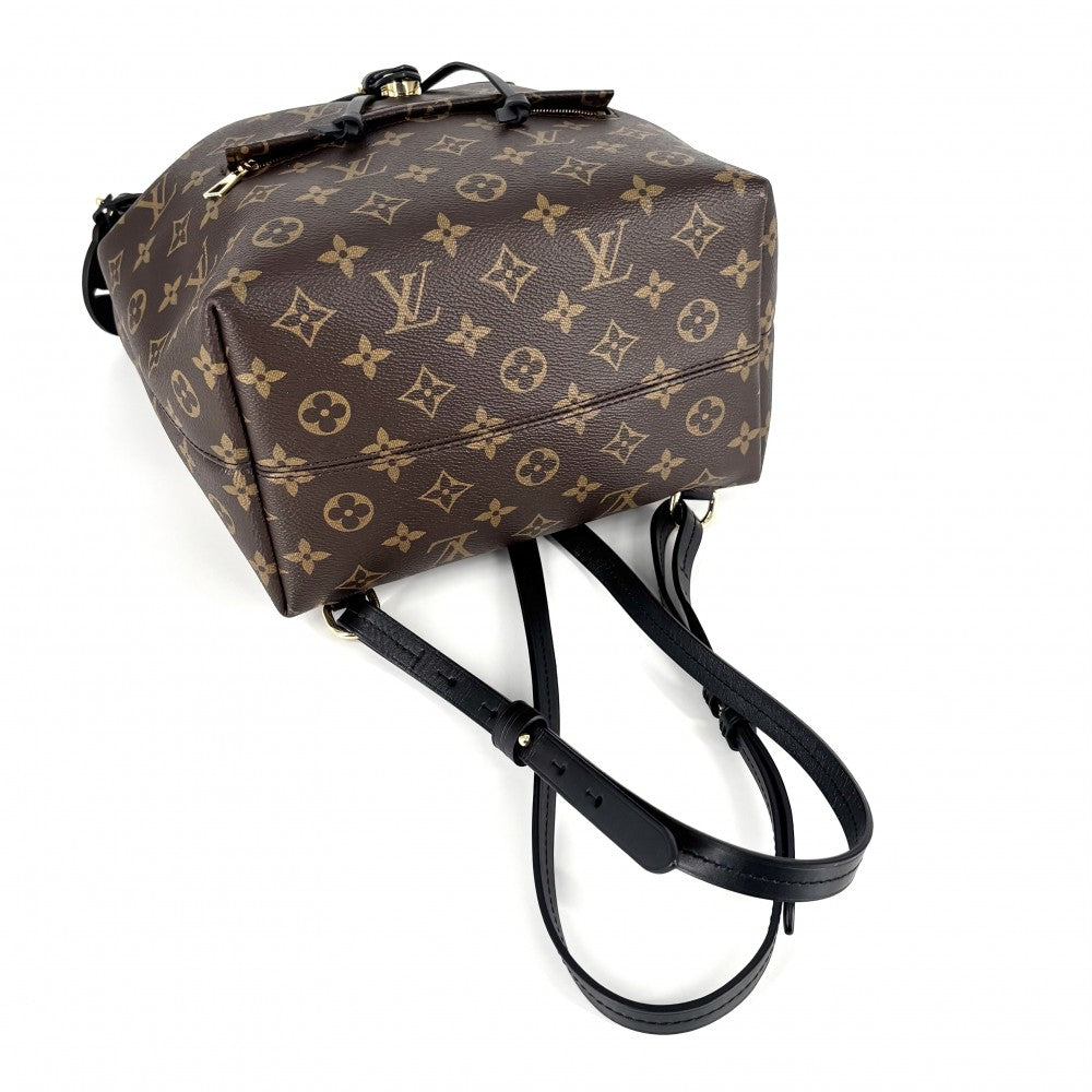 【開店SALE】 LOUIS VUITTON ルイヴィトン リュック モノグラム モンスリ NM PM バックパック かばん 鞄 M45515 ブラウン 茶 ブラック 黒 ゴールド金具 レディース【中古品】