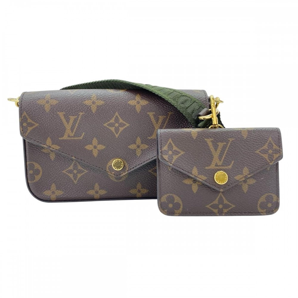 LOUIS VUITTON ルイヴィトン ショルダーバッグ ミュルティ ポシェット フェリシー M80091 モノグラムキャンバス ブラウン 茶 カーキ ゴールド金具 レディース【中古品】
