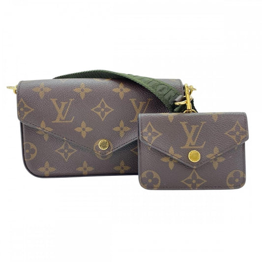 LOUIS VUITTON ルイヴィトン ショルダーバッグ ミュルティ ポシェット フェリシー M80091 モノグラムキャンバス ブラウン 茶 カーキ ゴールド金具 レディース【中古品】