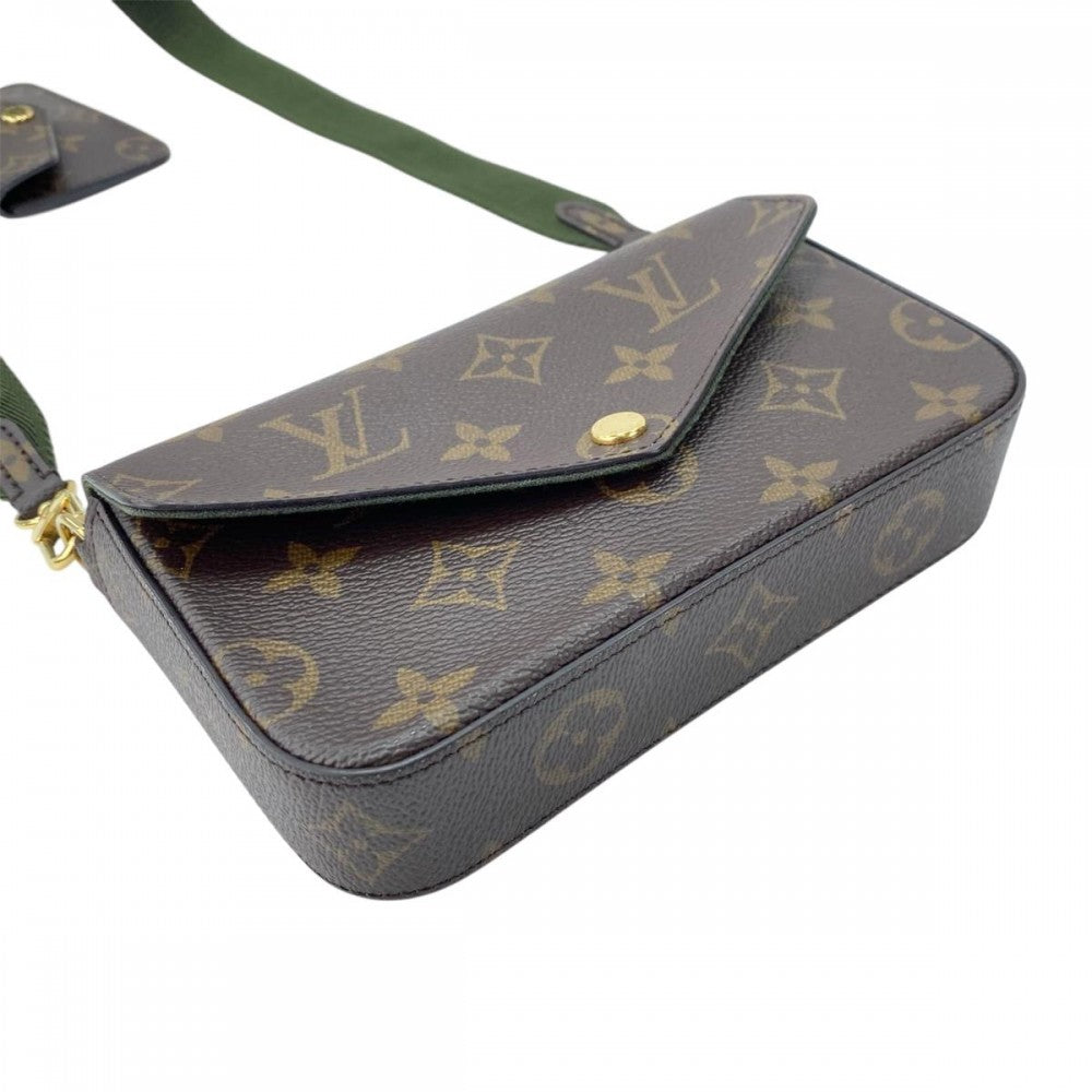 LOUIS VUITTON ルイヴィトン ショルダーバッグ ミュルティ ポシェット フェリシー M80091 モノグラムキャンバス ブラウン 茶 カーキ ゴールド金具 レディース【中古品】