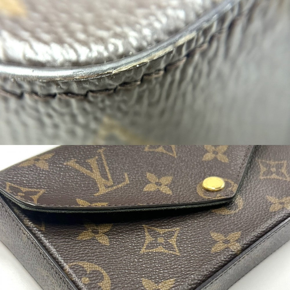 LOUIS VUITTON ルイヴィトン ショルダーバッグ ミュルティ ポシェット フェリシー M80091 モノグラムキャンバス ブラウン 茶 カーキ ゴールド金具 レディース【中古品】