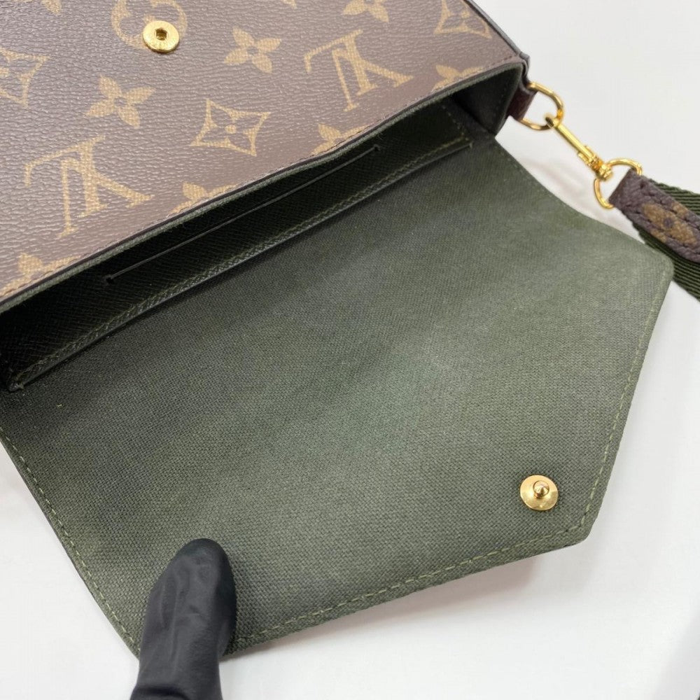 LOUIS VUITTON ルイヴィトン ショルダーバッグ ミュルティ ポシェット フェリシー M80091 モノグラムキャンバス ブラウン 茶 カーキ ゴールド金具 レディース【中古品】