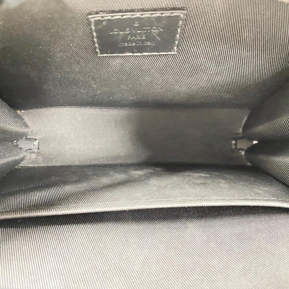 【開店SALE】 LOUIS VUITTON ルイヴィトン 2WAY モノグラム・トリヨン ハンドルソフトトランク ハンドバッグ ショルダーバッグ M59163 レザー ブラック 黒 ブラック金具 メンズ【中古品】