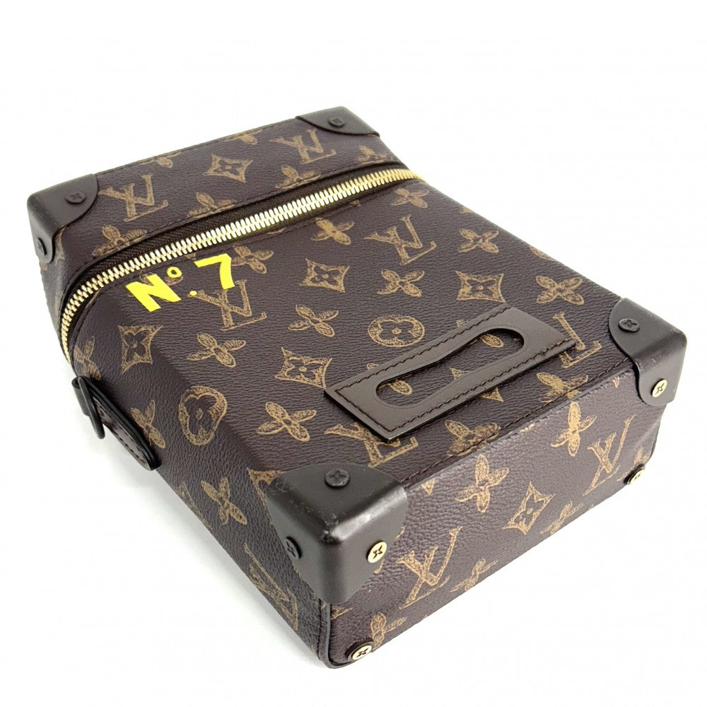 【開店SALE】 LOUIS VUITTON ルイヴィトン 2WAY ヴェルティカルボックストランク ハンドバッグ ショルダーバッグ ヴァージルアブロー No.7 M59664 モノグラムキャンバス ブラウン 茶 グリーン 緑 ゴールド金具 メンズ【中古品】