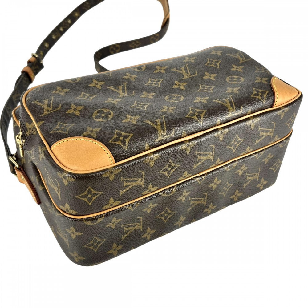 【開店SALE】 LOUIS VUITTON ルイヴィトン ショルダーバッグ ナイル M45244 モノグラムキャンバス ブラウン 茶 ゴールド金具 レディース【中古品】