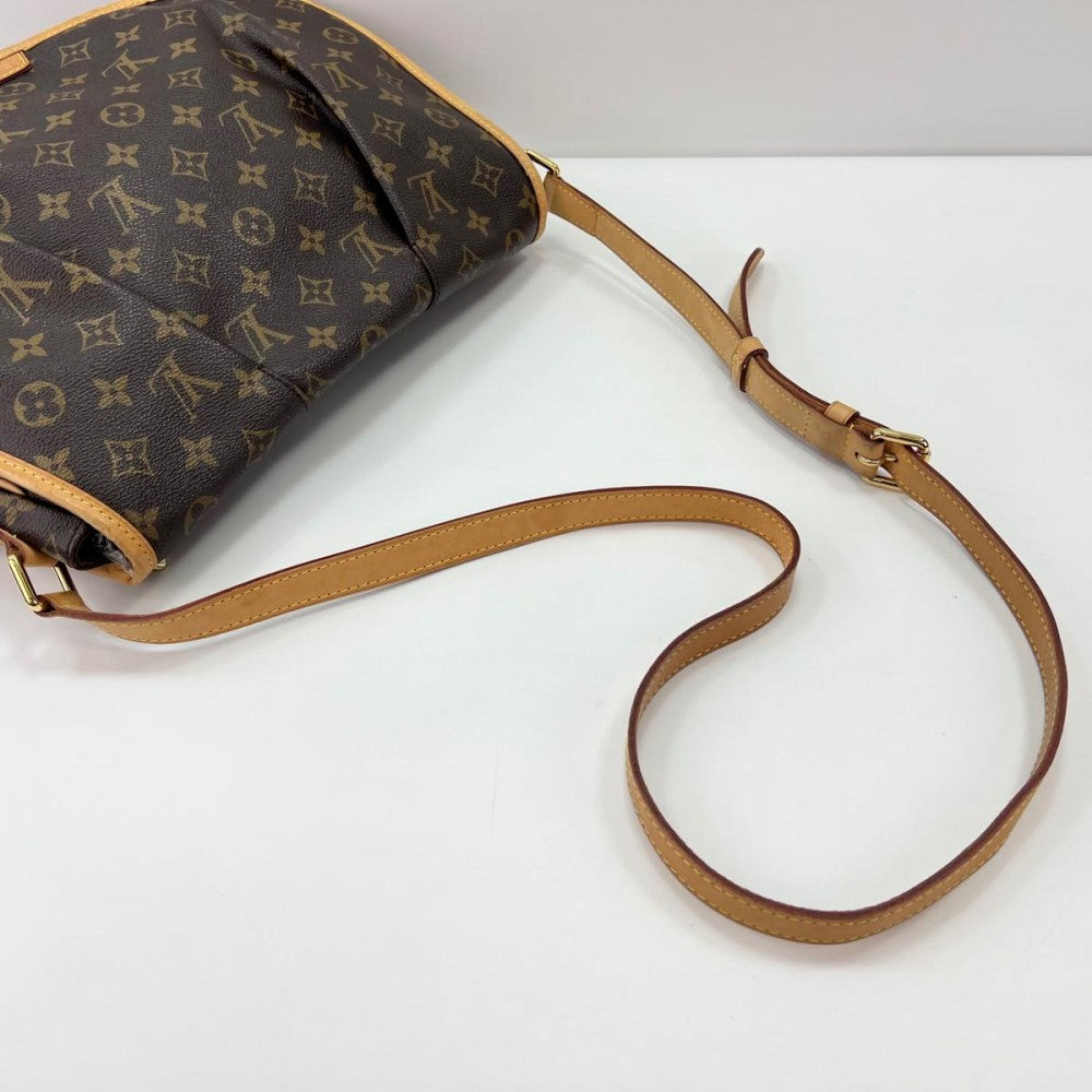 【開店SALE】 LOUIS VUITTON ルイヴィトン ショルダーバッグ メッセンジャーバッグ メニルモンタンMM M40473 モノグラムキャンバス ブラウン 茶 ゴールド金具 レディース【中古品】