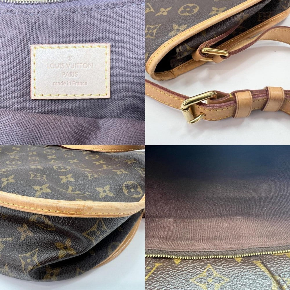 【開店SALE】 LOUIS VUITTON ルイヴィトン ショルダーバッグ メッセンジャーバッグ メニルモンタンMM M40473 モノグラムキャンバス ブラウン 茶 ゴールド金具 レディース【中古品】