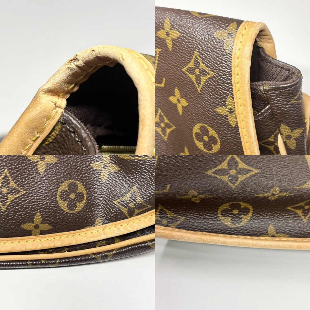 【開店SALE】 LOUIS VUITTON ルイヴィトン ショルダーバッグ メッセンジャーバッグ メニルモンタンMM M40473 モノグラムキャンバス ブラウン 茶 ゴールド金具 レディース【中古品】