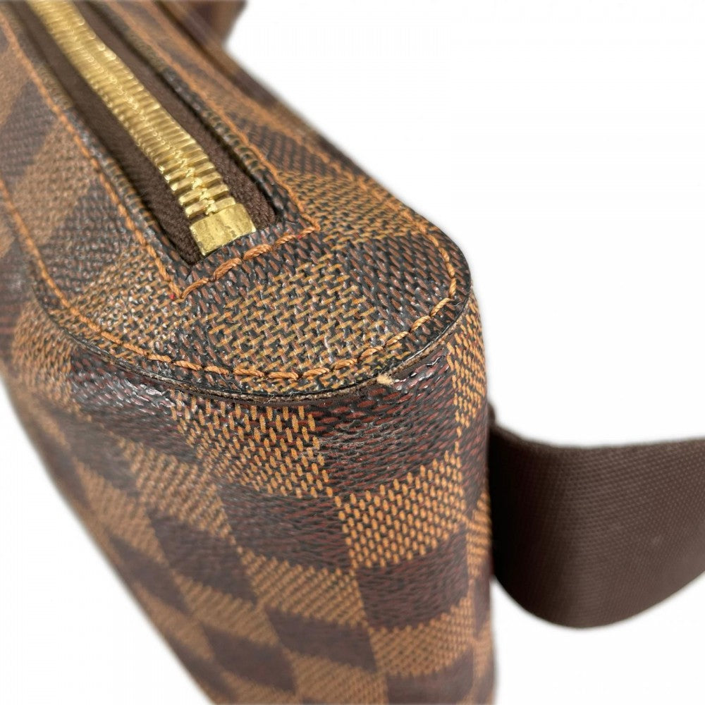 LOUIS VUITTON ルイヴィトン ボディバッグ ジェロニモス N51994 ダミエキャンバス ブラウン 茶 ゴールド金具 メンズ【中古品】