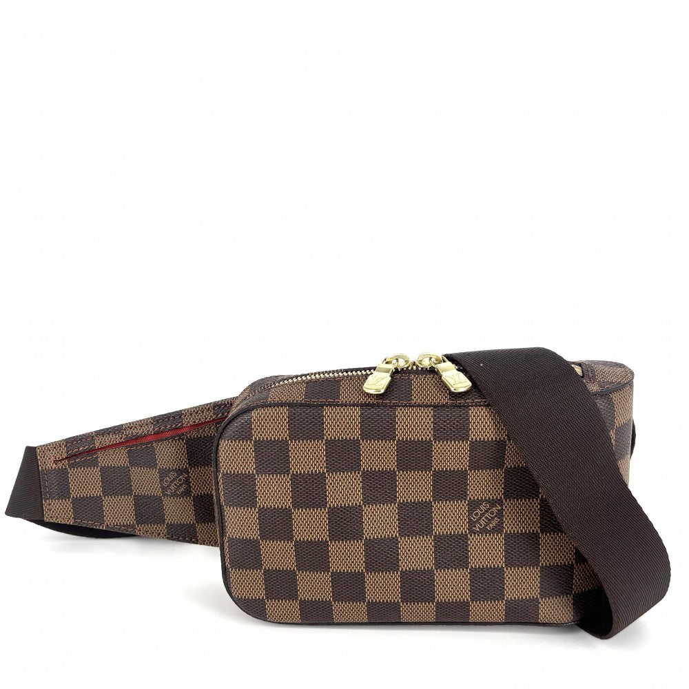 【開店SALE】 LOUIS VUITTON ルイヴィトン ボディバッグ ジェロニモス ウエストポーチ Geronimos　 N51994 ダミエキャンバス ブラウン 茶 ゴールド金具 メンズ【中古品】
