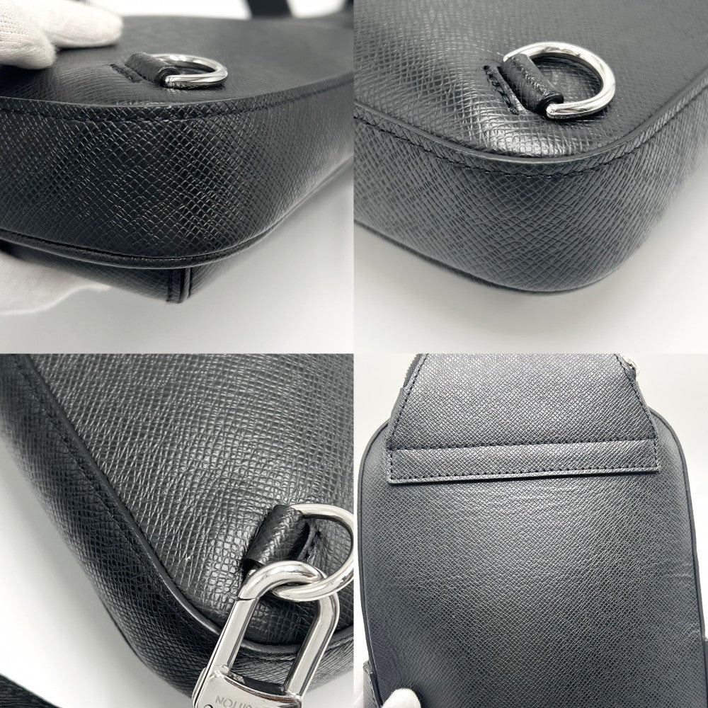 LOUIS VUITTON ルイヴィトン ボディバッグ タイガ アヴェニュー スリングバッグ クロスボディバッグ M30863 ブラック 黒 シルバー金具 メンズ【中古品】
