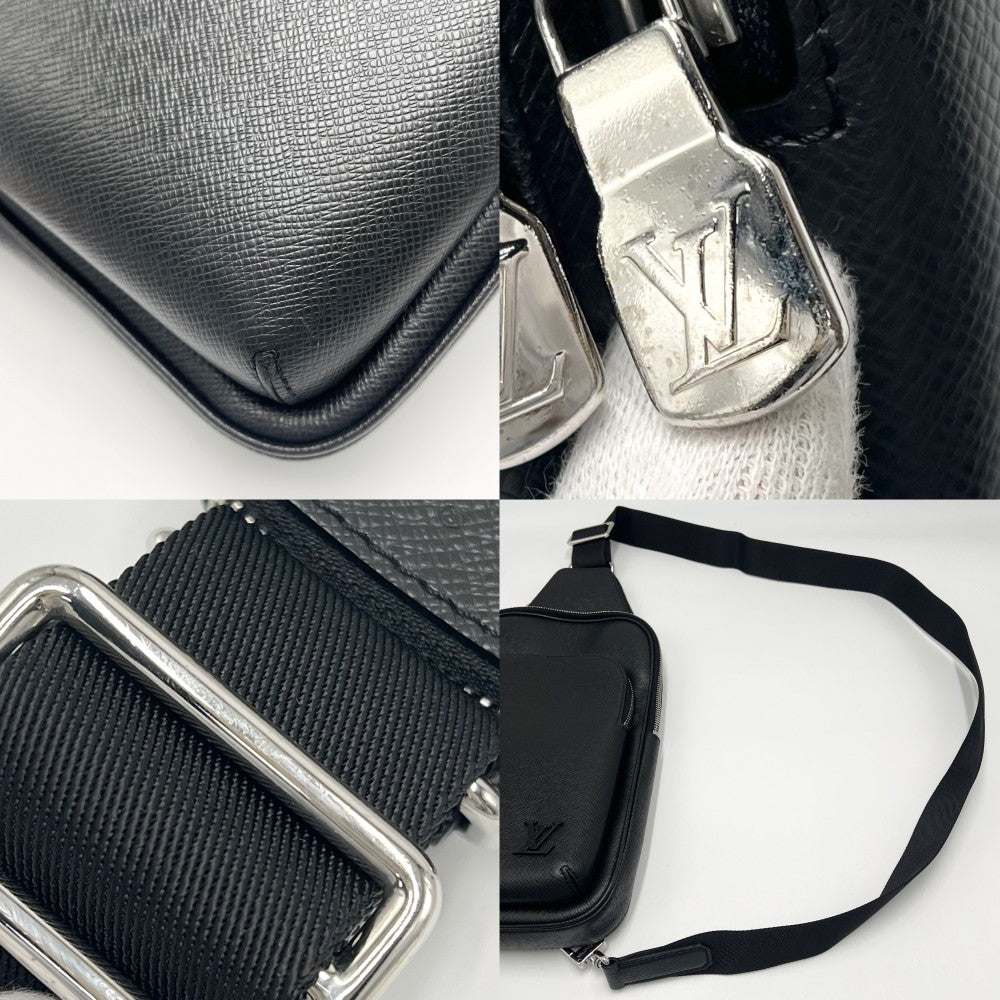 LOUIS VUITTON ルイヴィトン ボディバッグ タイガ アヴェニュー スリングバッグ クロスボディバッグ M30863 ブラック 黒 シルバー金具 メンズ【中古品】