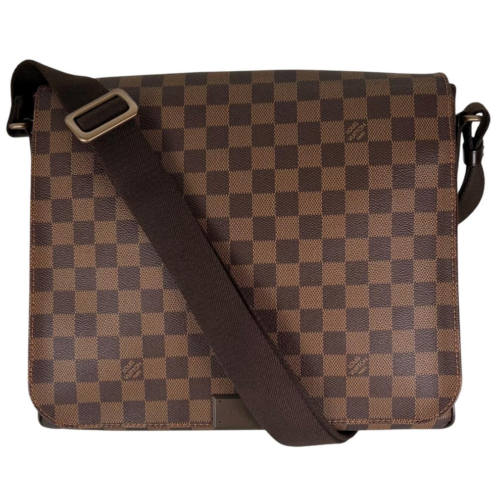 LOUIS VUITTON ルイヴィトン ショルダーバッグ ダミエ ディストリクトMM N41212 ブラウン 茶 ゴールド金具 ユニセックス【中古品】