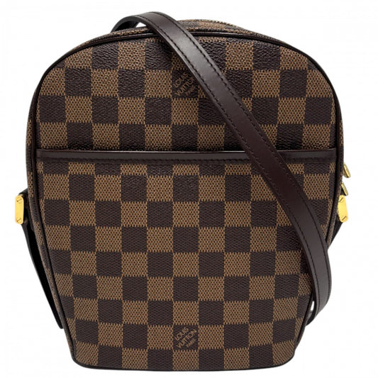 【開店SALE】 LOUIS VUITTON ルイヴィトン ショルダーバッグ イパネマPM 鞄 かばん N51294 ダミエキャンバス ブラウン 茶 ゴールド金具 レディース【中古品】