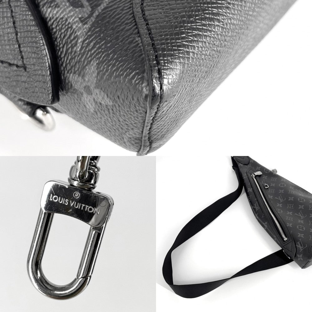 LOUIS VUITTON ルイヴィトン ボディバッグ デュオスリングバッグ クロスボディバッグ M30936 モノグラムエクリプス タイガラマ ブラック 黒 シルバー金具 メンズ【中古品】