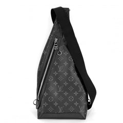 【開店SALE】 LOUIS VUITTON ルイヴィトン ボディバッグ デュオスリングバッグ クロスボディバッグ M30936 モノグラムエクリプス タイガラマ ブラック 黒 シルバー金具 メンズ【中古品】