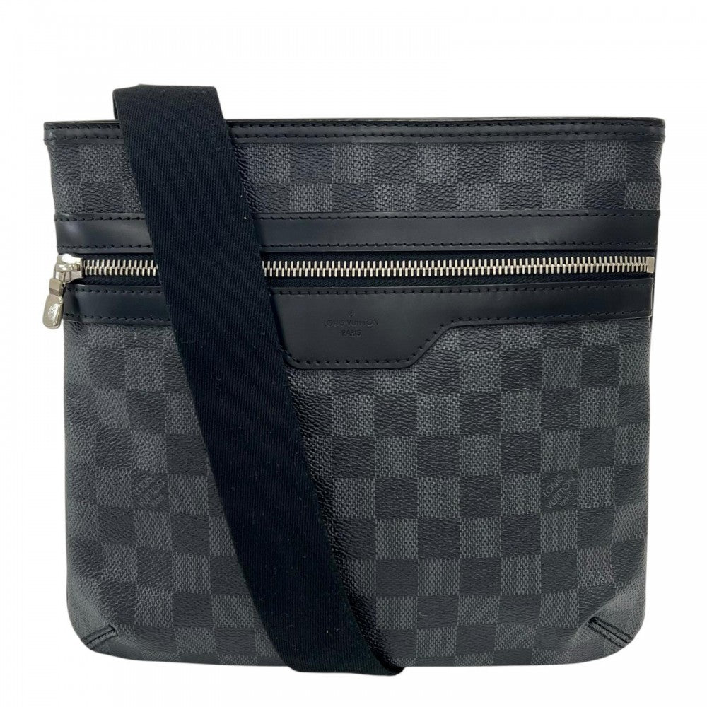 LOUIS VUITTON ルイヴィトン ショルダーバッグ トマス N58028 ダミエグラフィットキャンバス ブラック 黒 シルバー金具 メンズ【中古品】