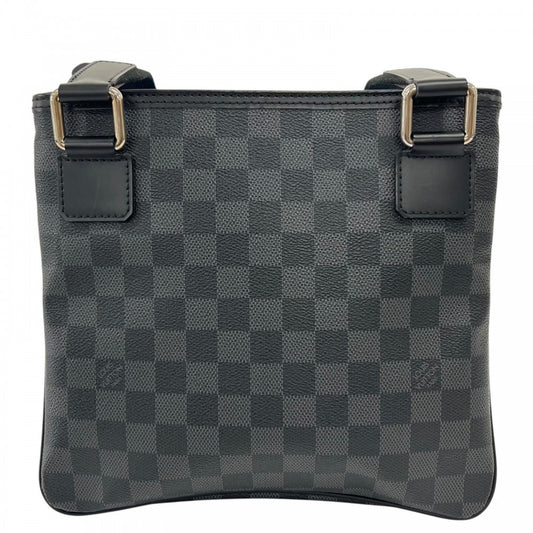 LOUIS VUITTON ルイヴィトン ショルダーバッグ トマス N58028 ダミエグラフィットキャンバス ブラック 黒 シルバー金具 メンズ【中古品】