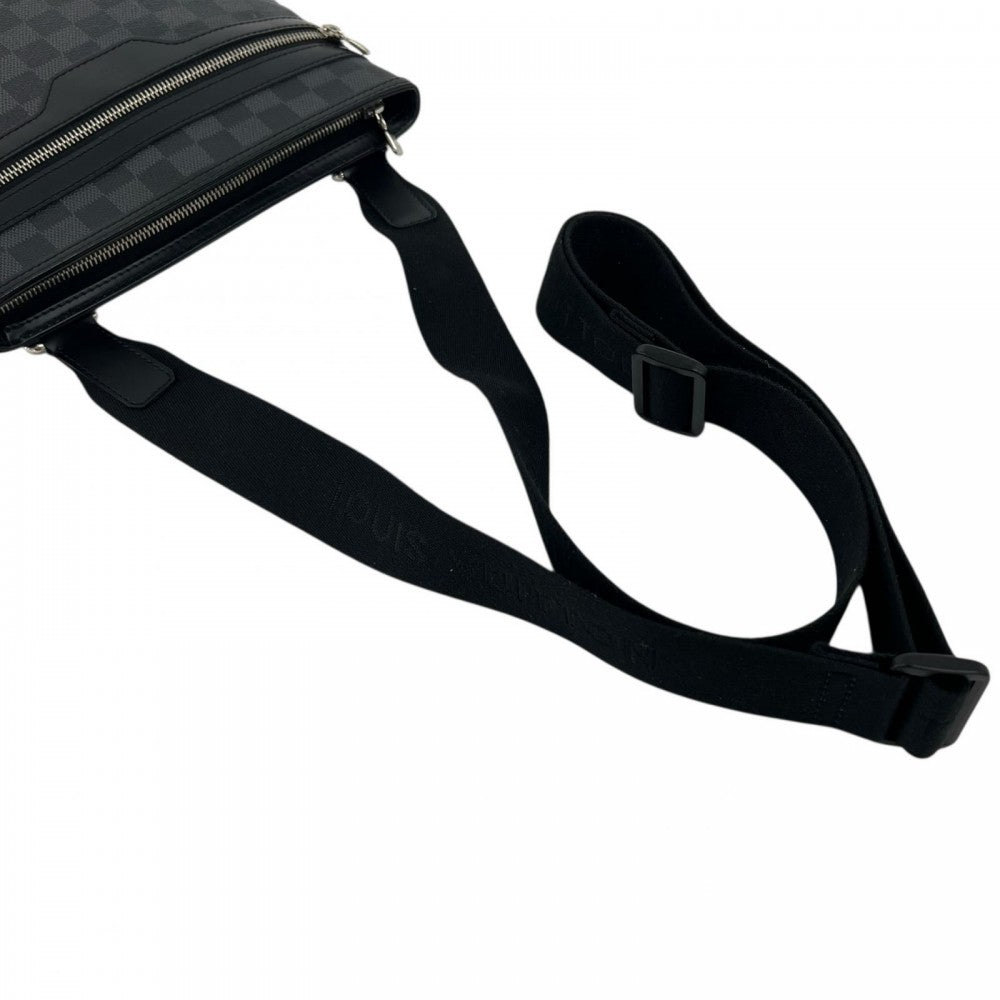 LOUIS VUITTON ルイヴィトン ショルダーバッグ トマス N58028 ダミエグラフィットキャンバス ブラック 黒 シルバー金具 メンズ【中古品】