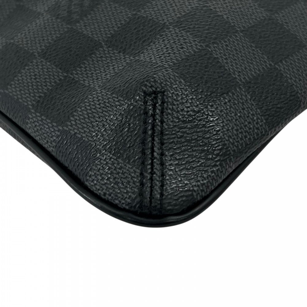 LOUIS VUITTON ルイヴィトン ショルダーバッグ トマス N58028 ダミエグラフィットキャンバス ブラック 黒 シルバー金具 メンズ【中古品】