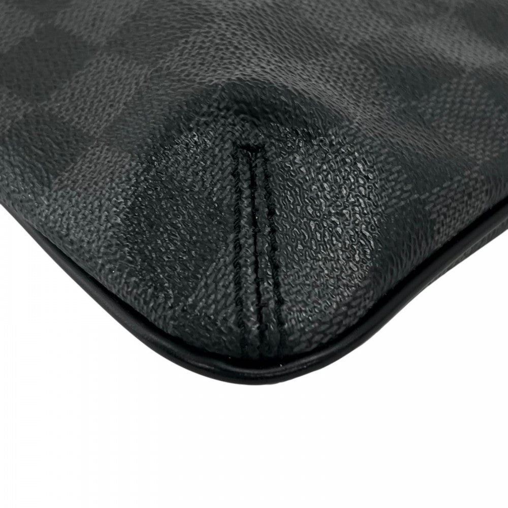 LOUIS VUITTON ルイヴィトン ショルダーバッグ トマス N58028 ダミエグラフィットキャンバス ブラック 黒 シルバー金具 メンズ【中古品】