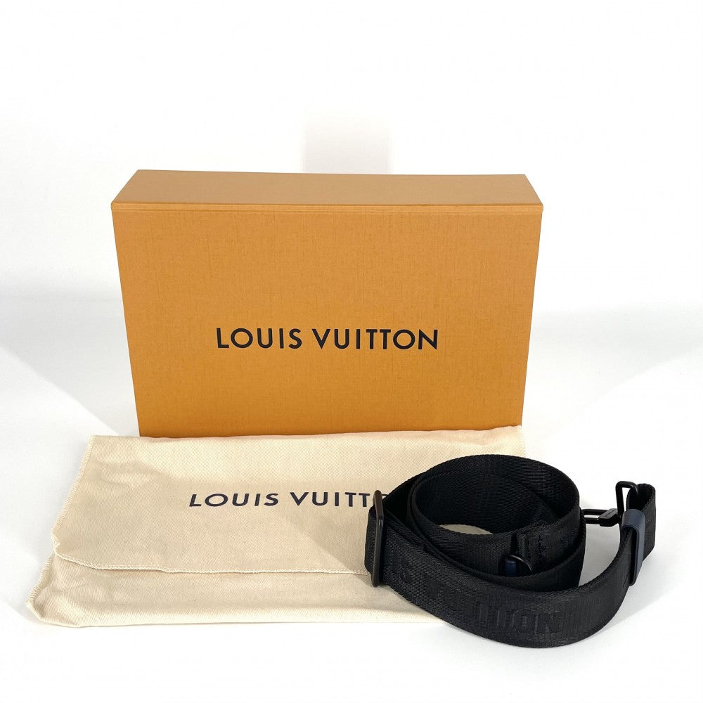 【開店SALE】 LOUIS VUITTON ルイヴィトン ショルダーバッグ モノグラムシャドウ ガストン・ウェアラブル ウォレット クラッチバッグ 2WAY M83384 ネイビー 紺 ブラック金具 メンズ【中古品】