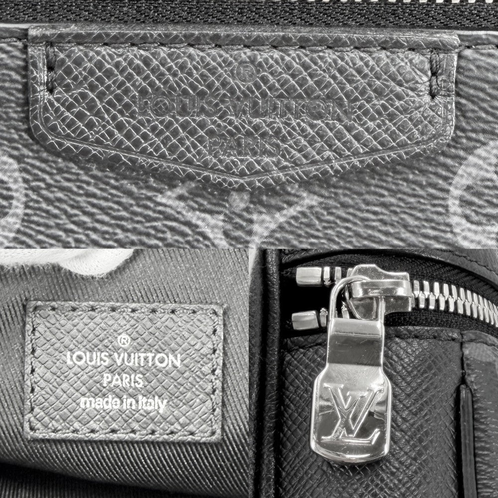 【開店SALE】 LOUIS VUITTON ルイヴィトン ショルダーバッグ タイガラマ アウトドアメッセンジャーPM モノグラムエクリプス M30233 ブラック 黒 シルバー金具 メンズ【中古品】