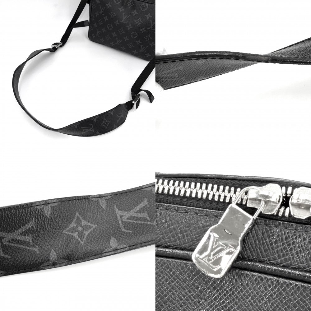 【開店SALE】 LOUIS VUITTON ルイヴィトン ショルダーバッグ タイガラマ アウトドアメッセンジャーPM モノグラムエクリプス M30233 ブラック 黒 シルバー金具 メンズ【中古品】