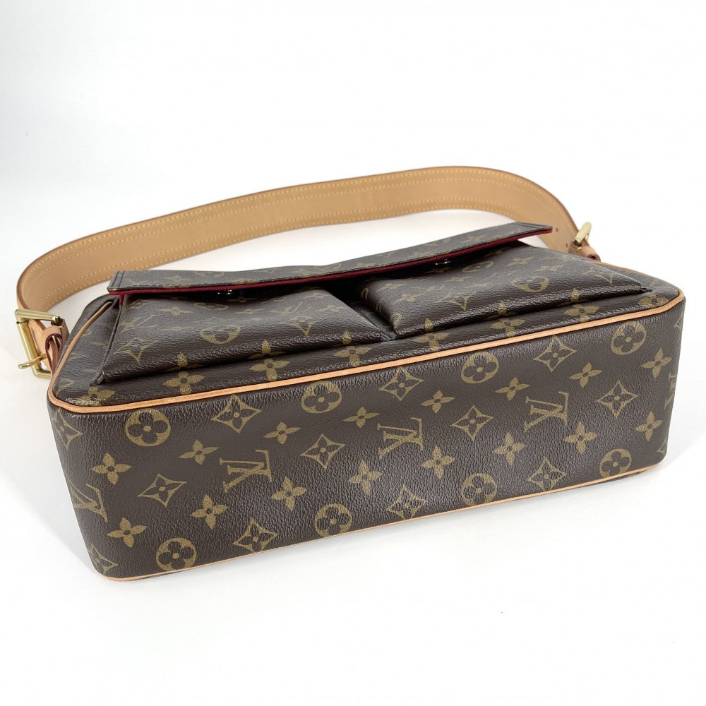 LOUIS VUITTON ルイヴィトン ショルダーバッグ モノグラム ヴィバシテGM セミショルダーバッグ M51163 ブラウン 茶 ゴールド金具 レディース【中古品】