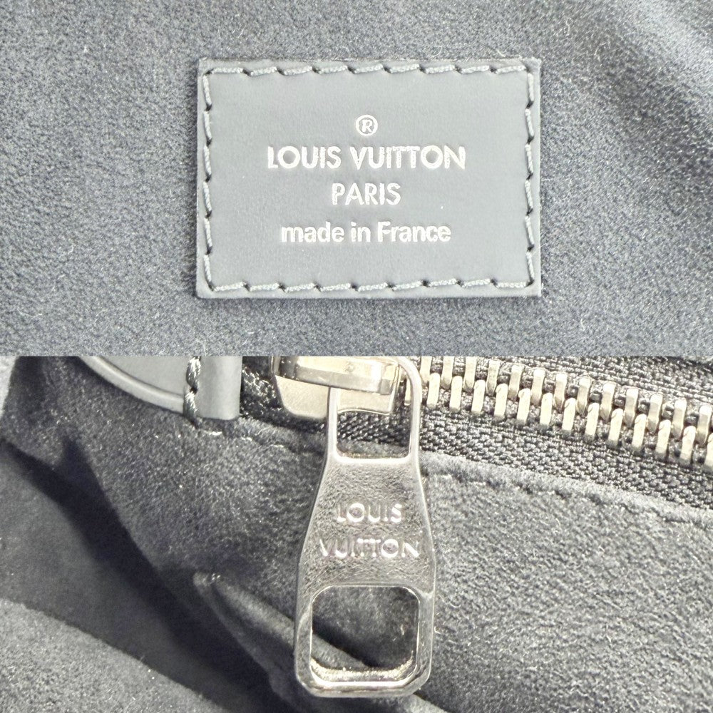 【開店SALE】 LOUIS VUITTON ルイヴィトン ショルダーバッグ メッセンジャーグリニッジ ビジネスバッグ N41348 ネイビー 紺 ブラック 黒 シルバー金具 メンズ【中古品】
