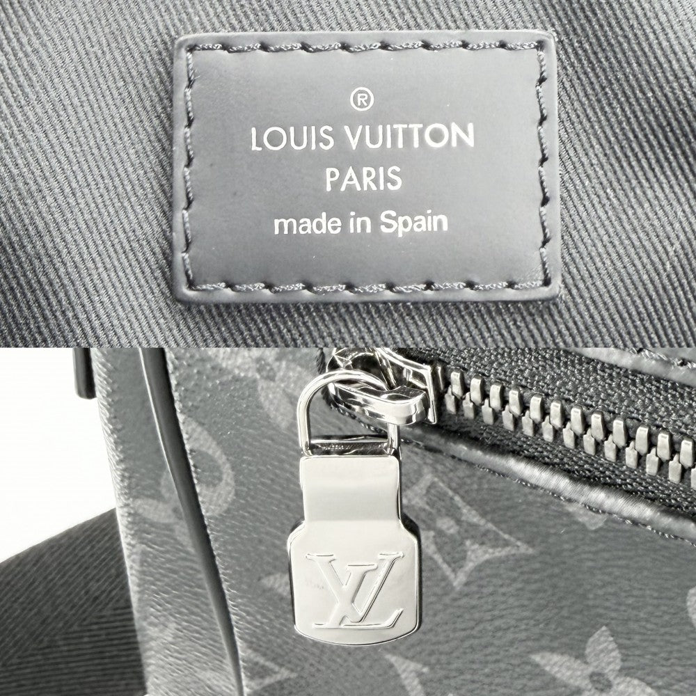 LOUIS VUITTON ルイヴィトン ショルダーバッグ モノグラムエクリプス ディストリクトMM メッセンジャーバッグ M44001 ブラック 黒 シルバー金具 メンズ【中古品】